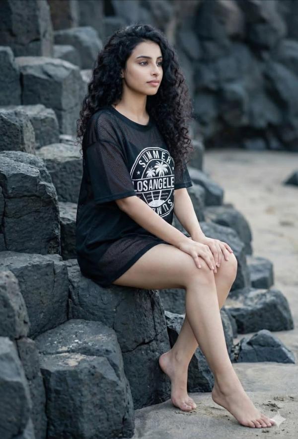 A hyper-realistic, medium-full shot of a woman sitting...