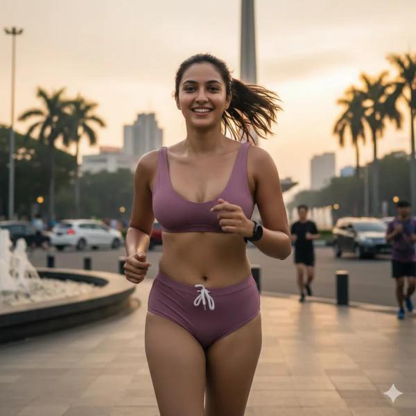 Create an ultra-HD evening shot of an Indian...