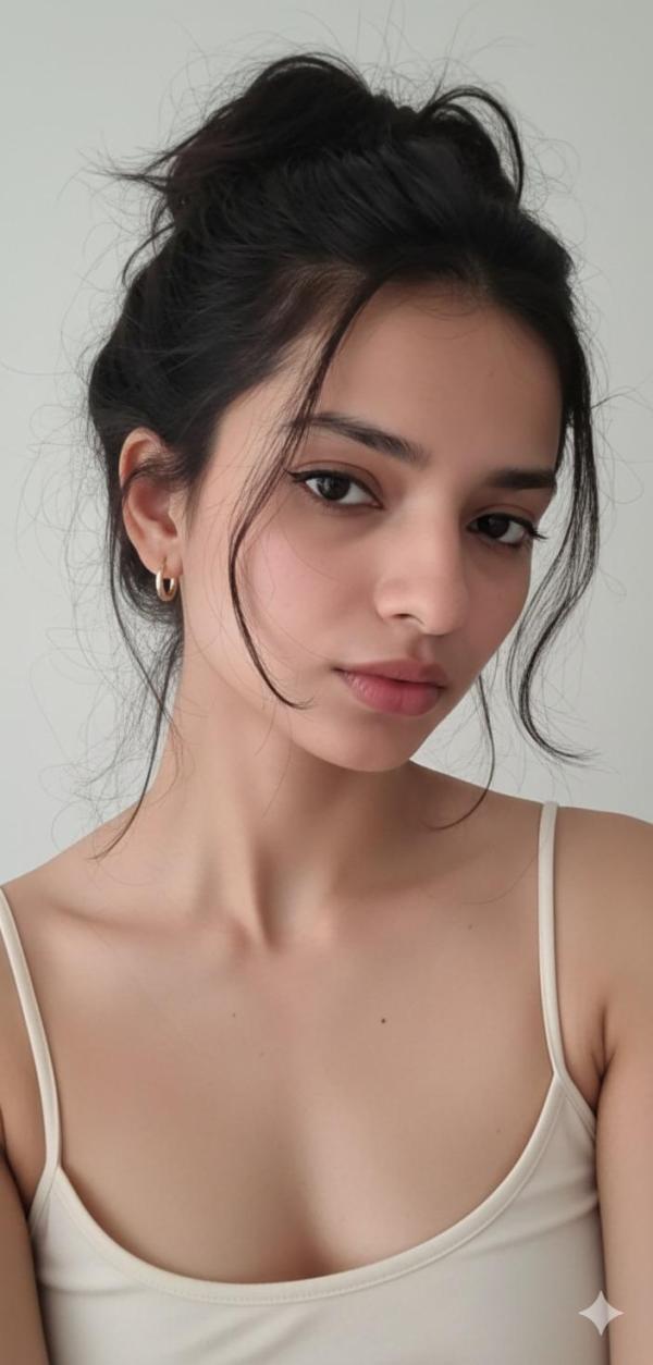 Make this image a candid, close-up selfie of...