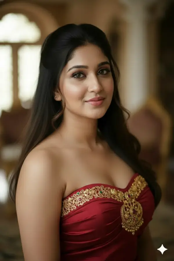 Ultra-realistic 8K portrait of Queen Mandodari created using...