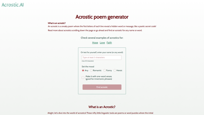 Acrostic AI Screenshot