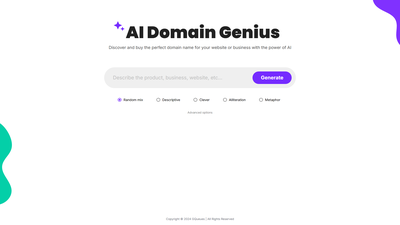 AI Domain Genius Screenshot