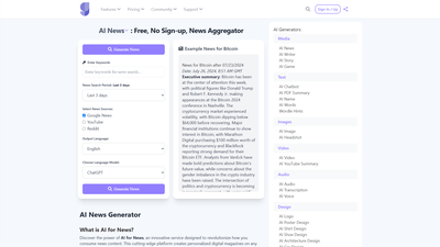 AI for News Screenshot
