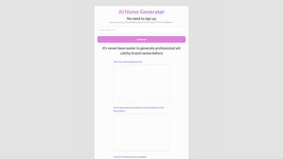 AI Name Generator Screenshot