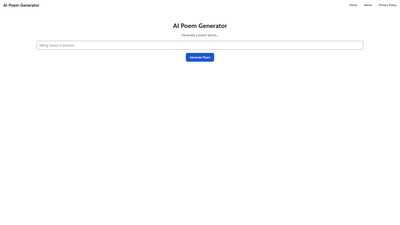 AI Poem Generator Screenshot