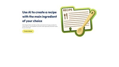 AI Recipe Writer Screenshot