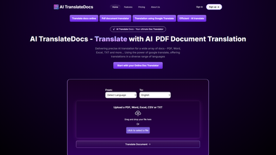 AI TranslateDocs Screenshot