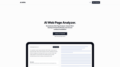 AI Web Page Analyzer Screenshot