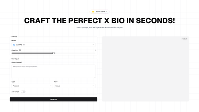 X Bio Generator Screenshot